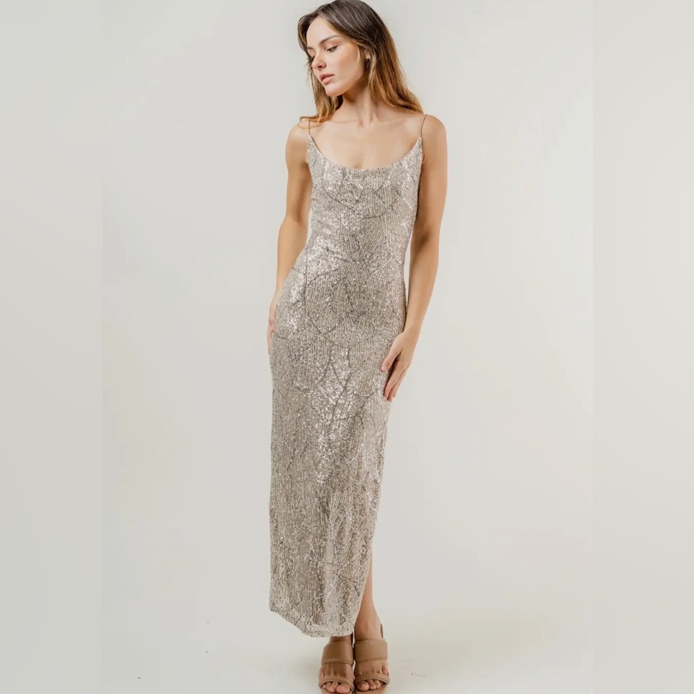 Champagne gold formal gown